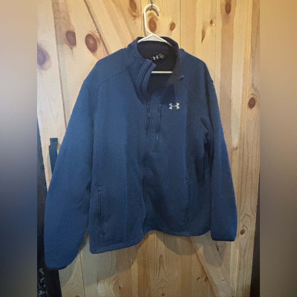 under armor blue jacket crewneck